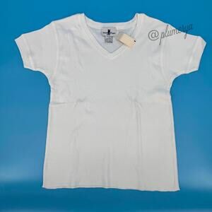 Morgan Sport Y2K Vintage Women's Basic Top Short Sleeve 100% Cotton Size L NWT